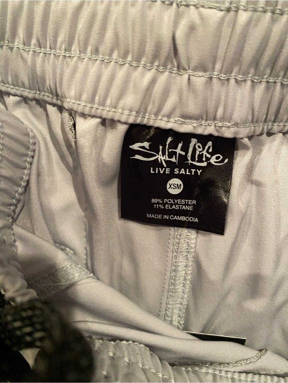 Salt Life Women's Light Gray Athletic Drawstring Shorts NWOT